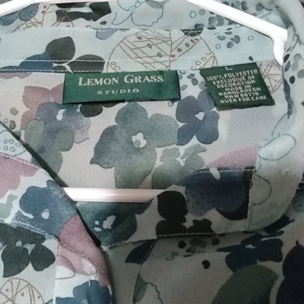 Teal multicolored blouse